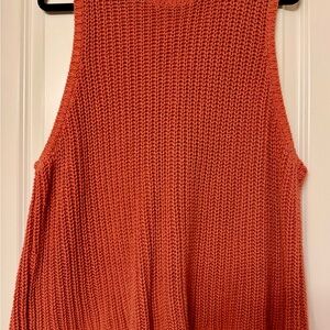 Old Navy Vibrant Orange Knit Tank Top